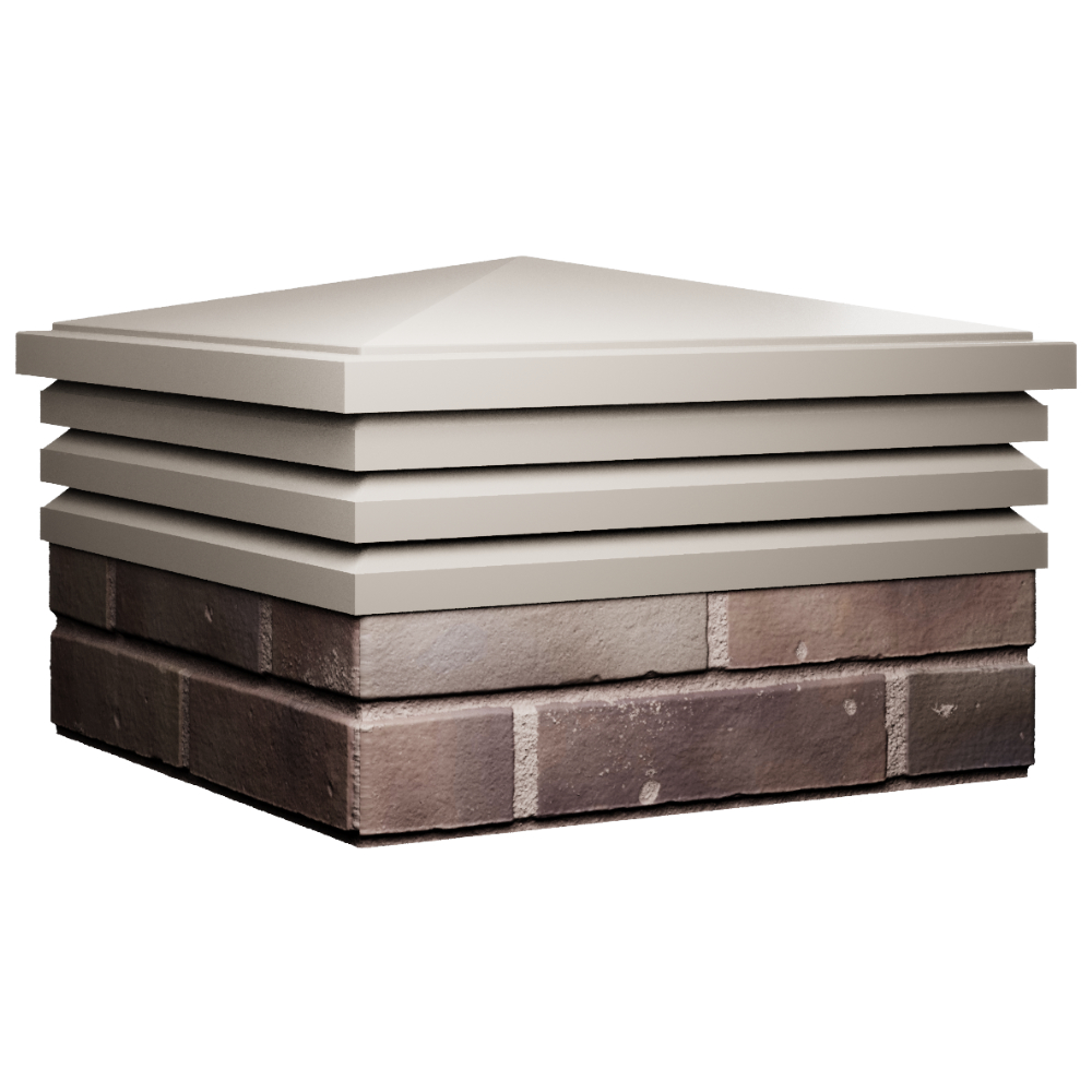 Колпак Zking Бона ХайТек Бежевый на столб 2х2 кирпича (513х513мм) в Невинномысске фото