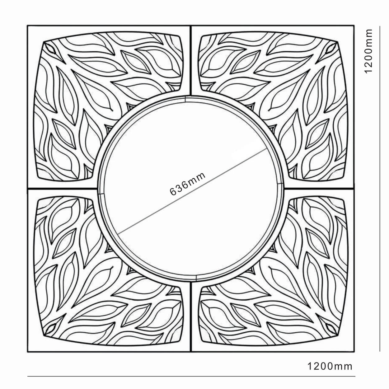 Приствольная решетка для дерева ZKING CRUST 1.2х1.2м Черная в Невинномысске фото