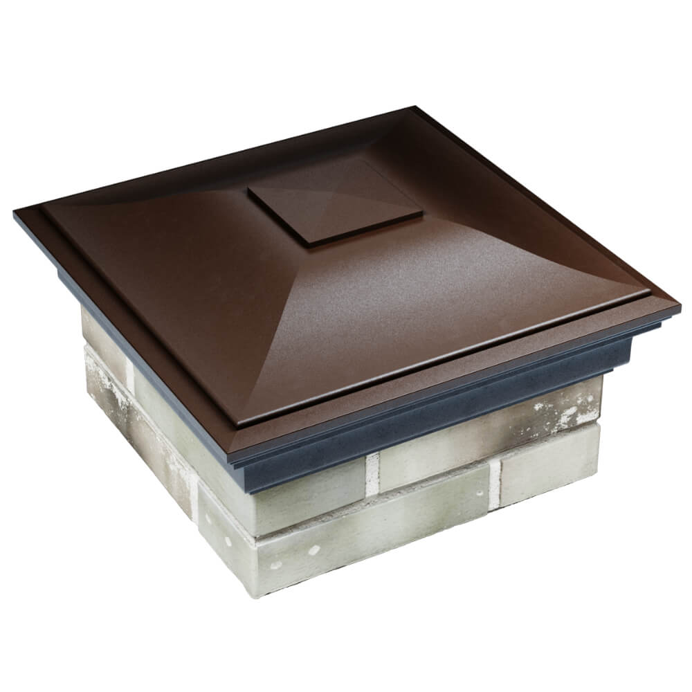 Колпак Zking Монблан Коричневый на столб 1.5х1.5 кирпича (385х385мм) в Невинномысске фото