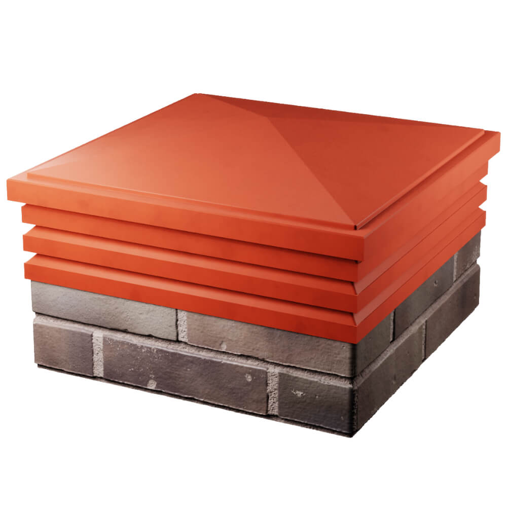 Колпак Zking Бона ХайТек Красный на столб 2х2 кирпича (513х513мм) в Невинномысске фото