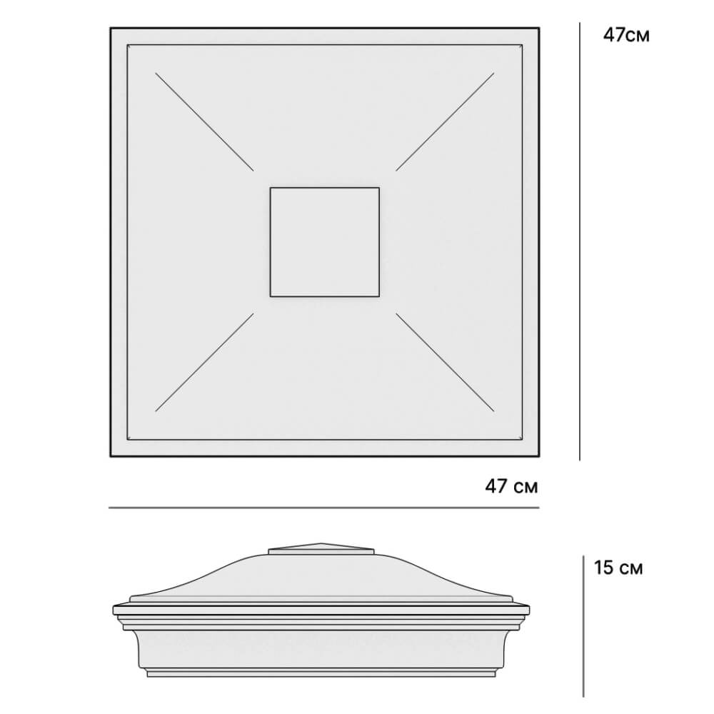 Колпак Zking Монблан Коричневый на столб 1.5х1.5 кирпича (385х385мм) в Невинномысске фото