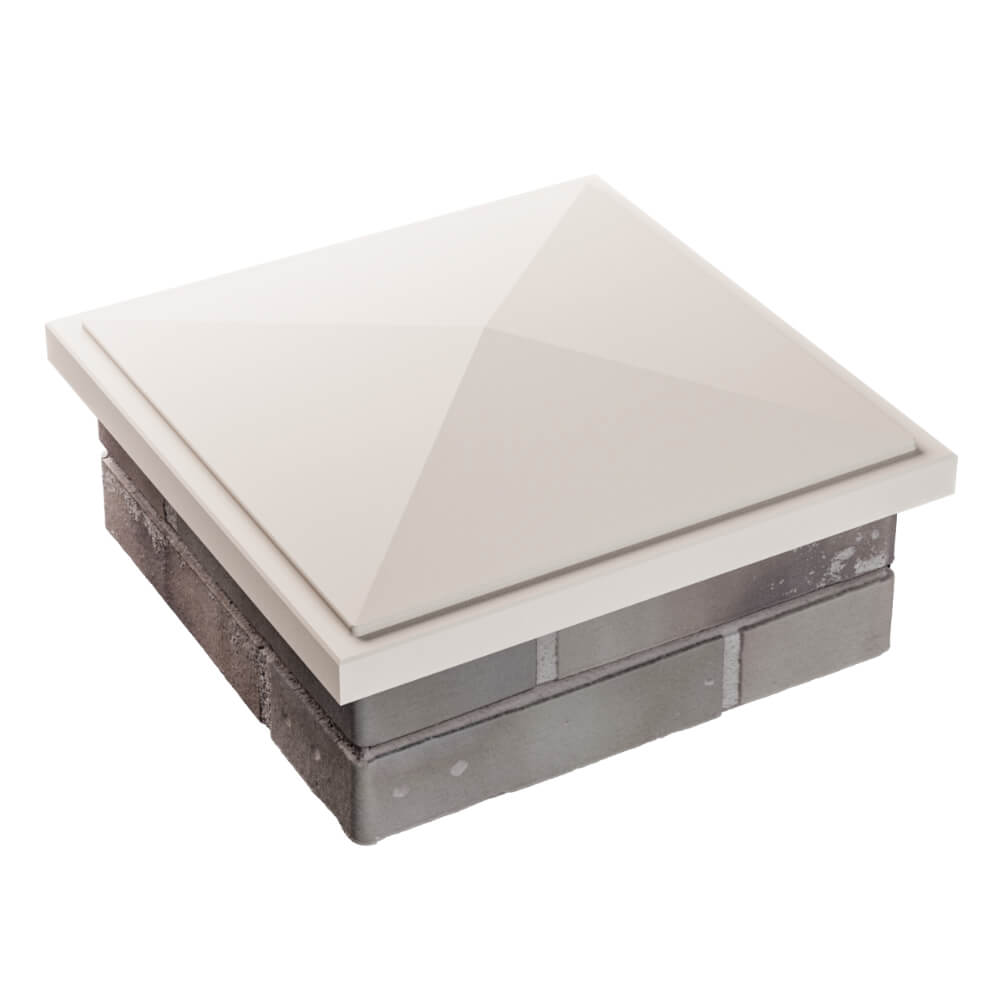 Колпак Zking БонаМоно Бежевый на столб 1.5х1.5 кирпича (385х385, 400х400мм) в Невинномысске фото