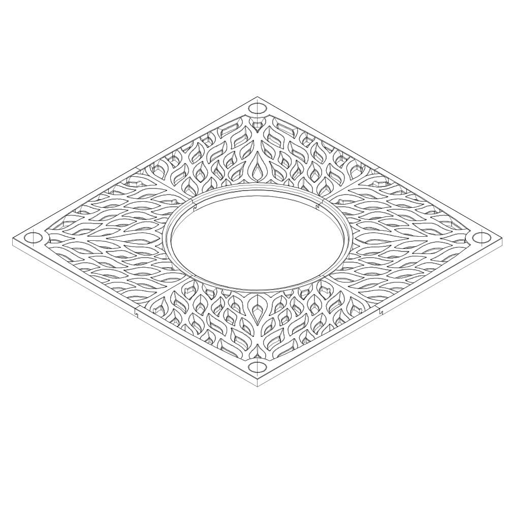 Приствольная решетка для дерева ZKING CRUST 2х2м Черная в Невинномысске фото