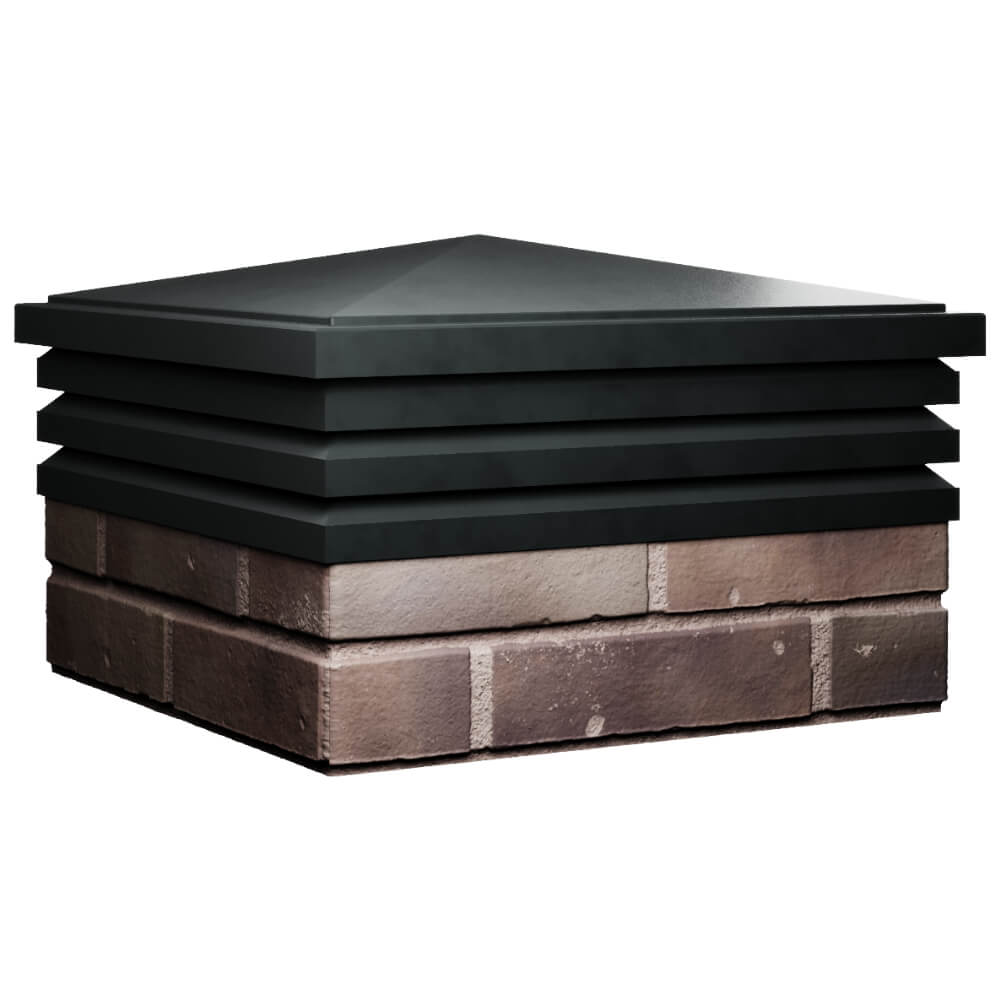 Колпак Zking Бона ХайТек Черный на столб 2х2 кирпича (513х513мм) в Невинномысске фото