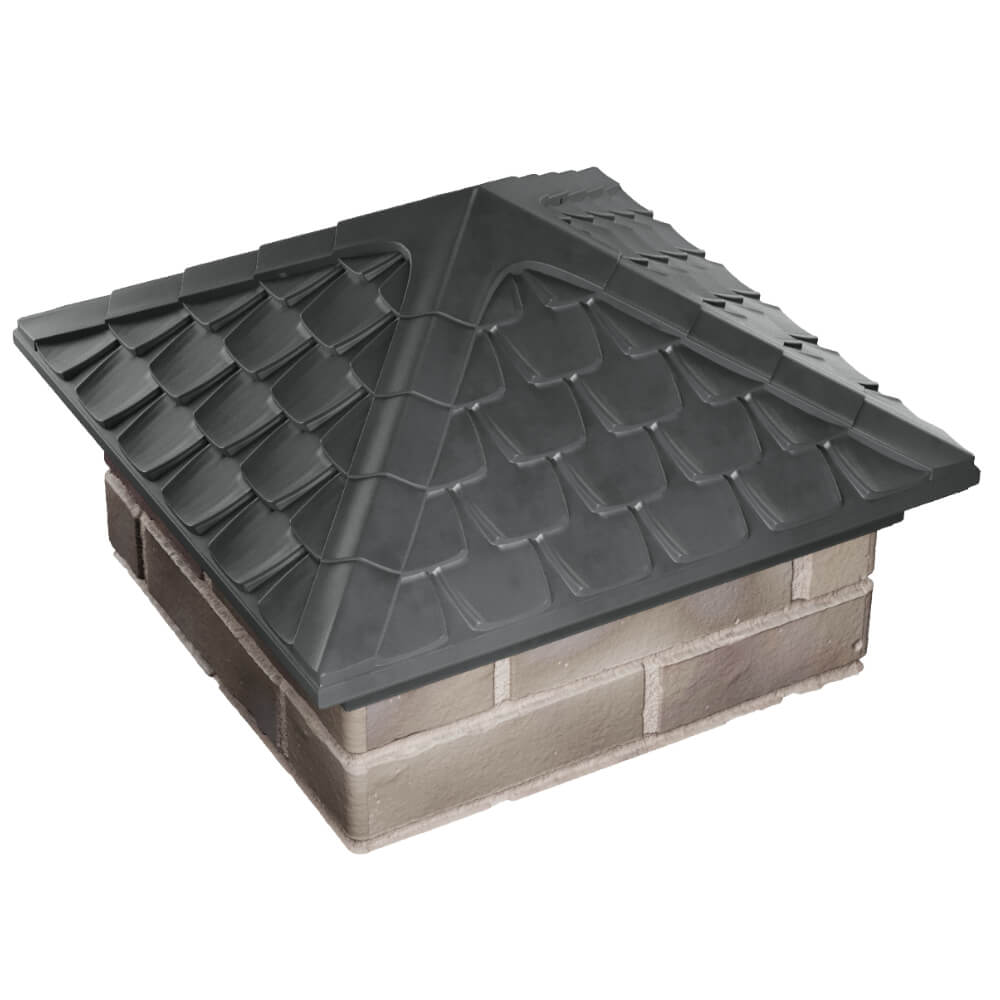 Колпак Zking Эльбрус Серый на столб 1.5х1.5 кирпича (385х385мм) в Невинномысске фото