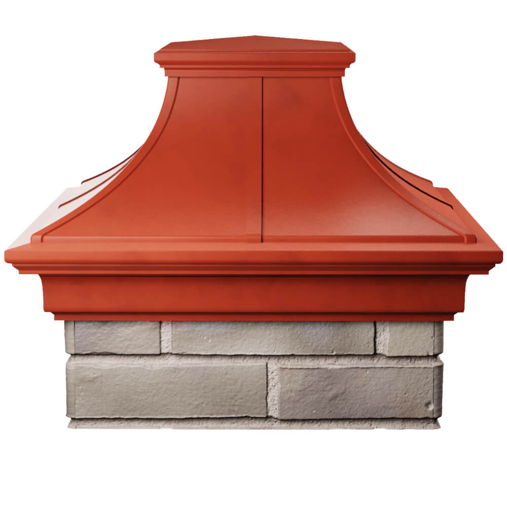 Колпак Zking Монблан Премиум Красный на столб 1.5х1.5 кирпича (385х385мм) Невинномысск фото