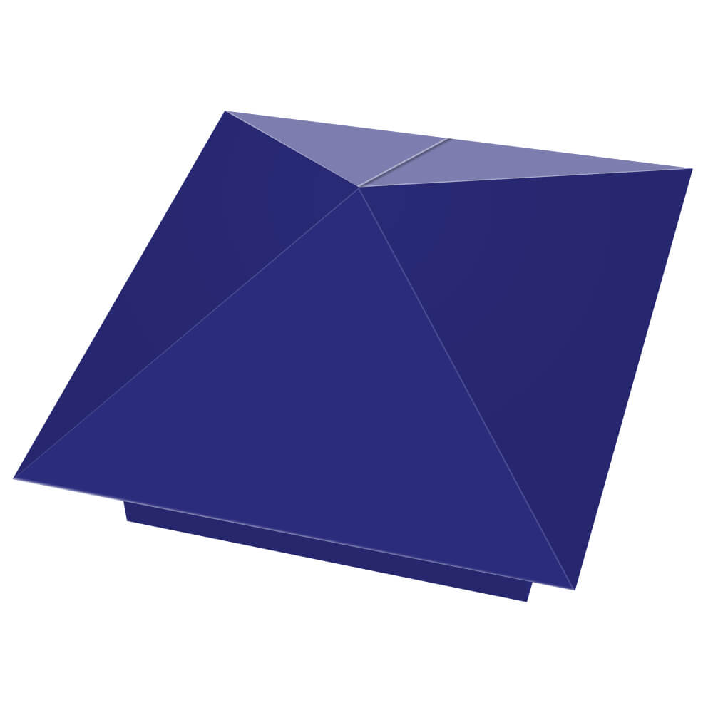 Колпак металлический 400х400мм RAL5002 Синий Ультрамарин заборный Невинномысск фото