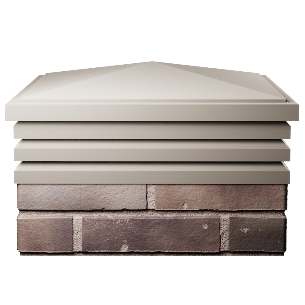 Колпак Zking Бона ХайТек Бежевый на столб 2х2 кирпича (513х513мм) Невинномысск фото