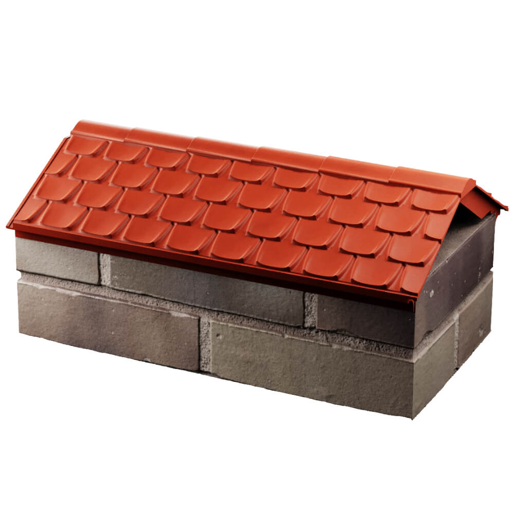 Парапет Zking Эльбрус Красный с посадкой на 1 кирпич (255мм) в Невинномысске фото