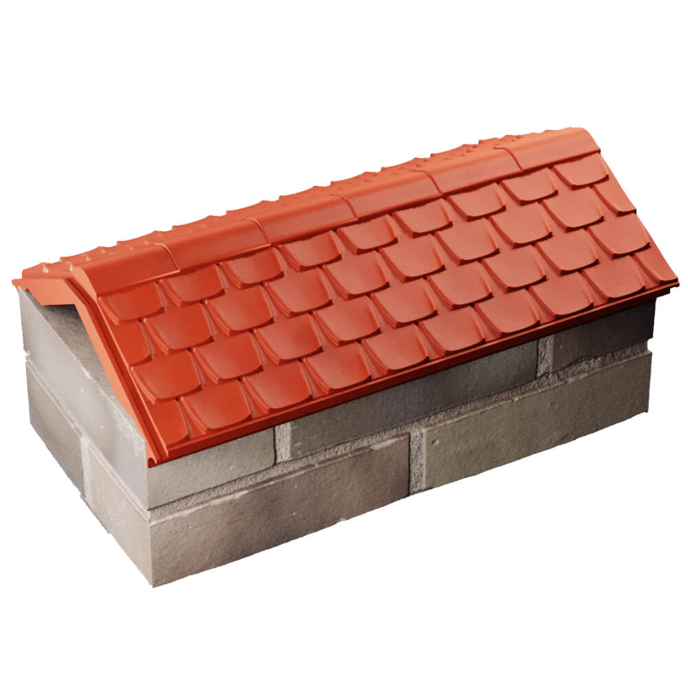 Парапет Zking Эльбрус Красный с посадкой на 1 кирпич (255мм) в Невинномысске фото