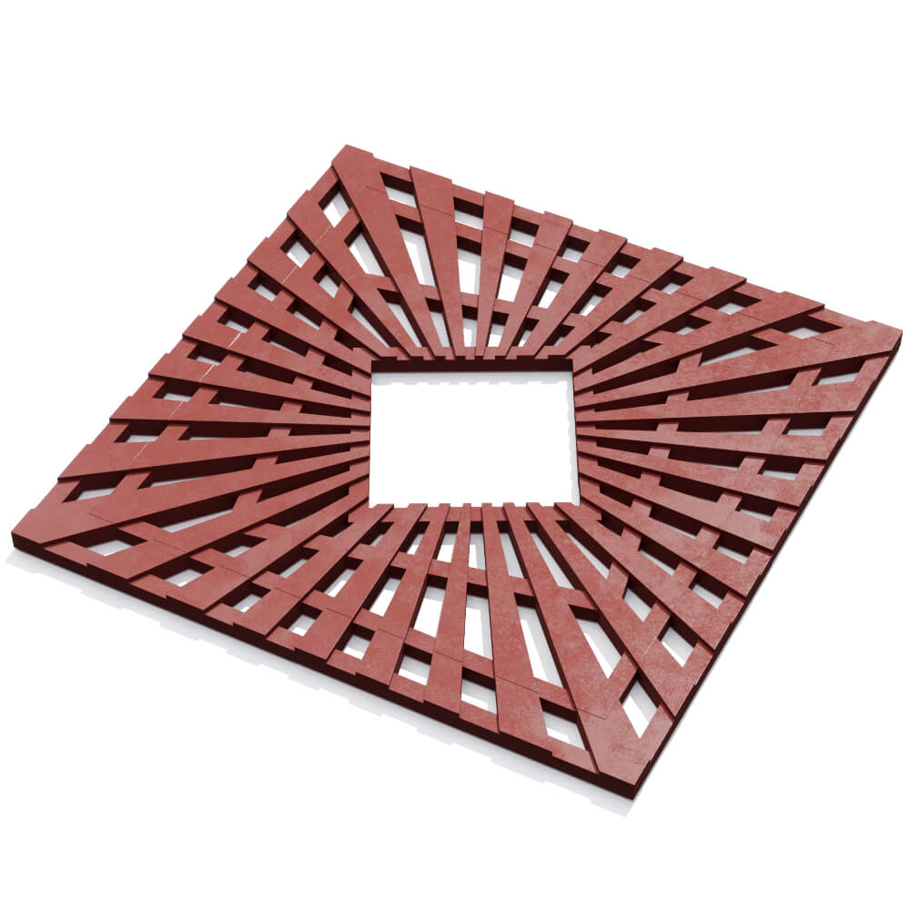 Приствольная решетка для дерева ZKING ATMOSPHERE 1.2х1.2м Красная в Невинномысске фото