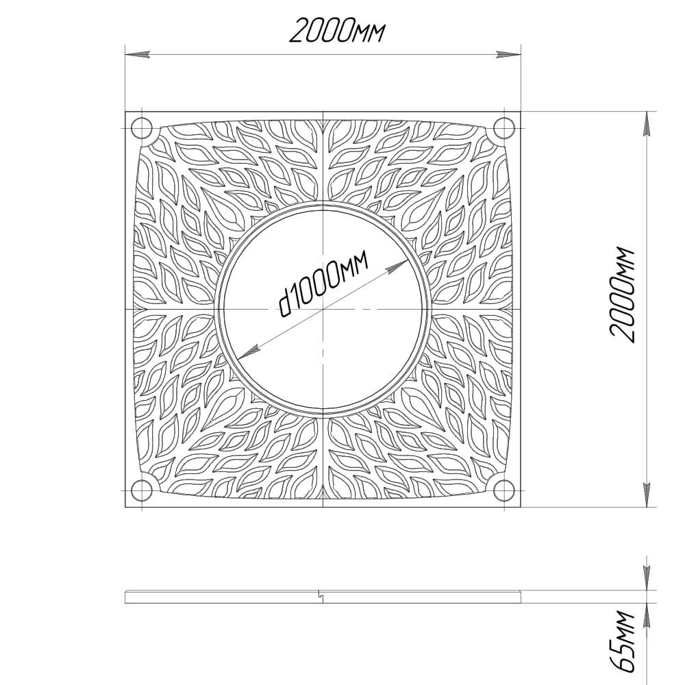 Приствольная решетка для дерева ZKING CRUST 2х2м Черная в Невинномысске фото