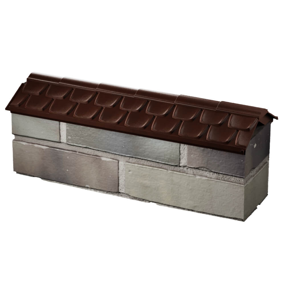 Парапет Zking Эльбрус Коричневый с посадкой на 0.5 кирпича (130мм) в Невинномысске фото
