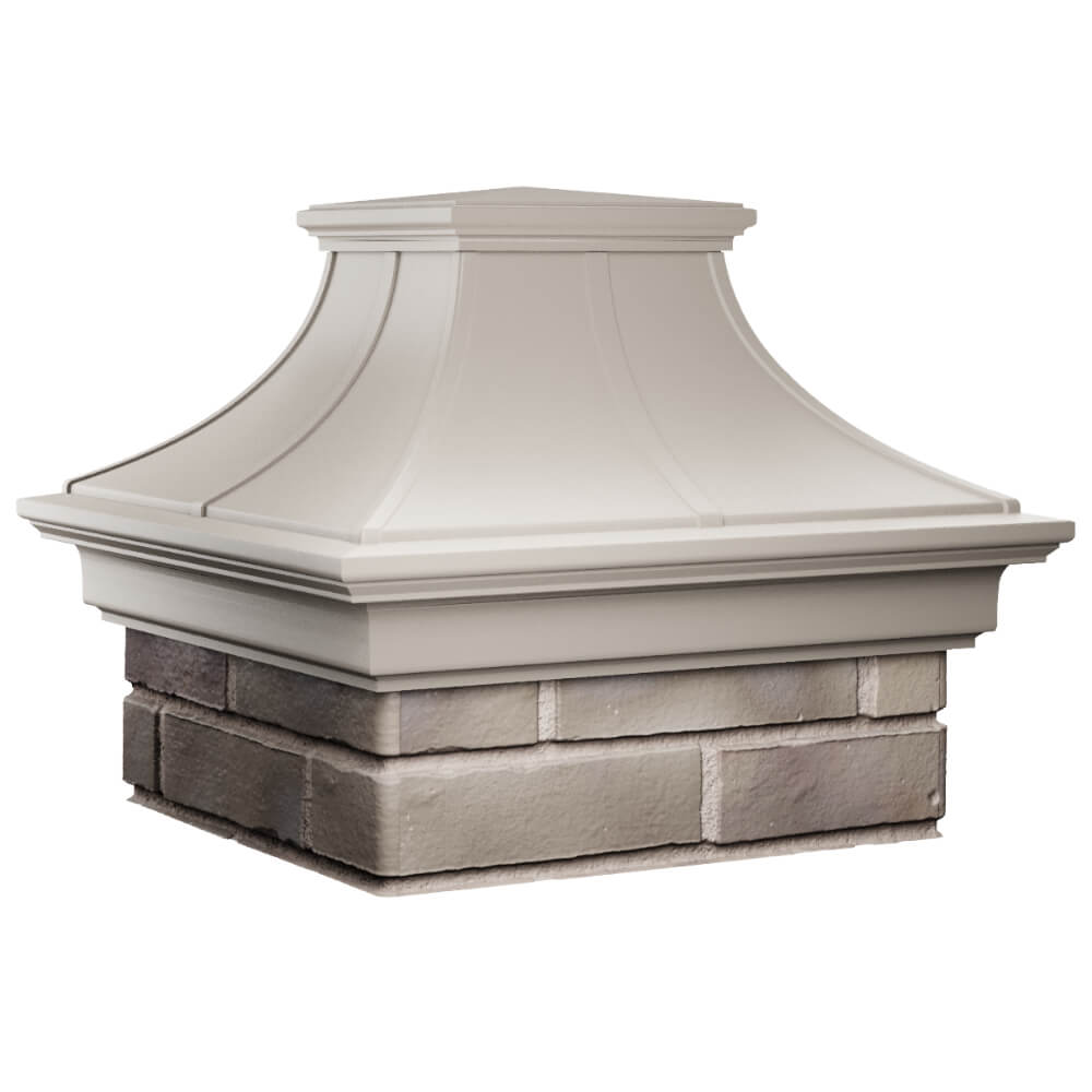 Колпак Zking Монблан Премиум Бежевый на столб 1.5х1.5 кирпича (385х385мм) в Невинномысске фото