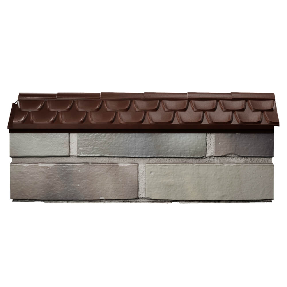 Парапет Zking Эльбрус Коричневый с посадкой на 0.5 кирпича (130мм) в Невинномысске фото