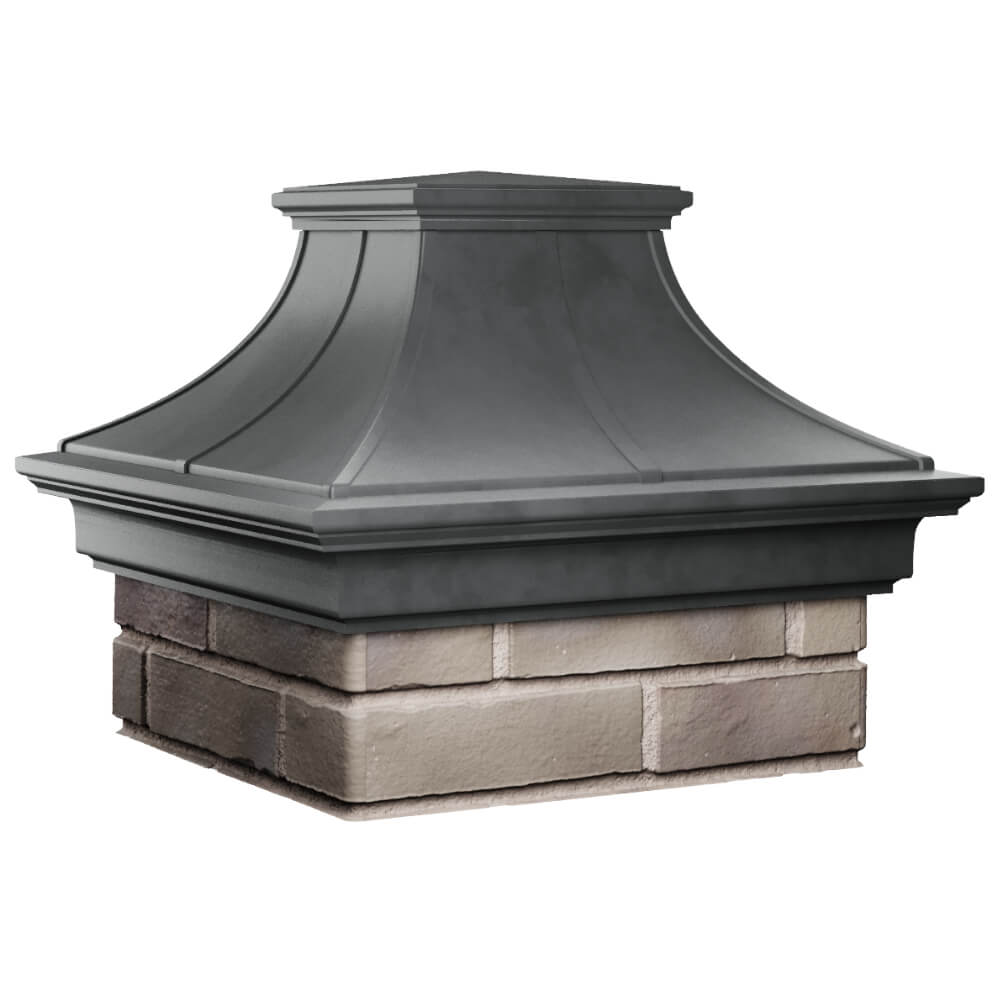 Колпак Zking Монблан Премиум Серый на столб 1.5х1.5 кирпича (385х385мм) в Невинномысске фото