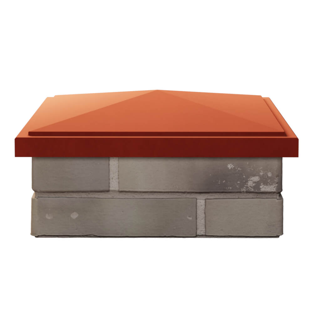 Колпак Zking БонаМоно Красный на столб 1.5х1.5 кирпича (385х385, 400х400мм) Невинномысск фото