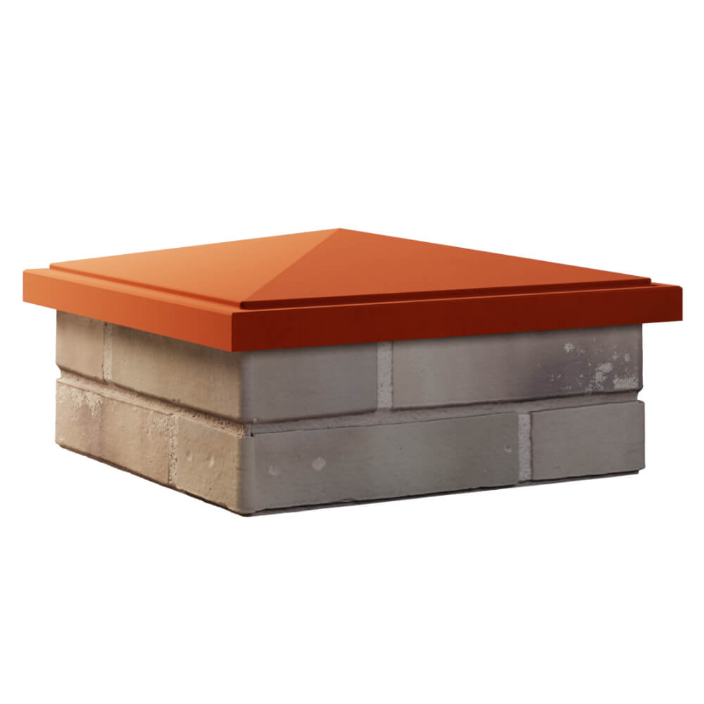 Колпак Zking БонаМоно Красный на столб 1.5х1.5 кирпича (385х385, 400х400мм) в Невинномысске фото