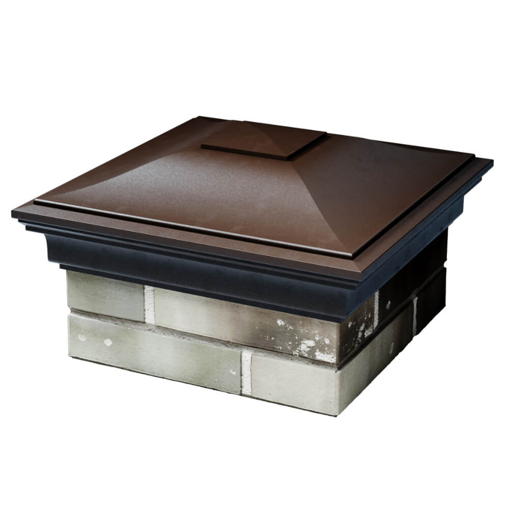 Колпак Zking Монблан Коричневый на столб 1.5х1.5 кирпича (385х385мм) в Невинномысске фото