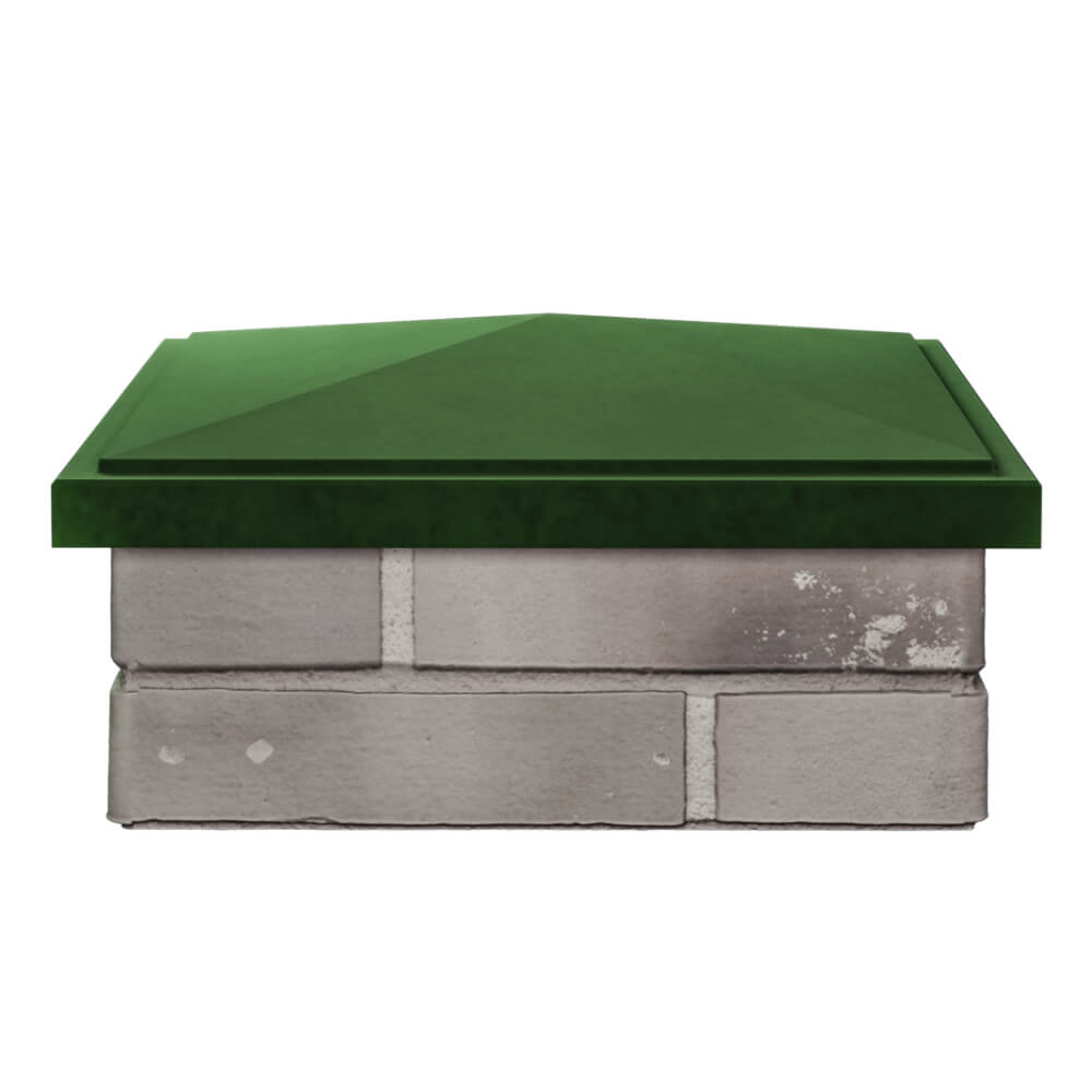 Колпак Zking БонаМоно Зеленый на столб 1.5х1.5 кирпича (385х385, 400х400мм) Невинномысск фото