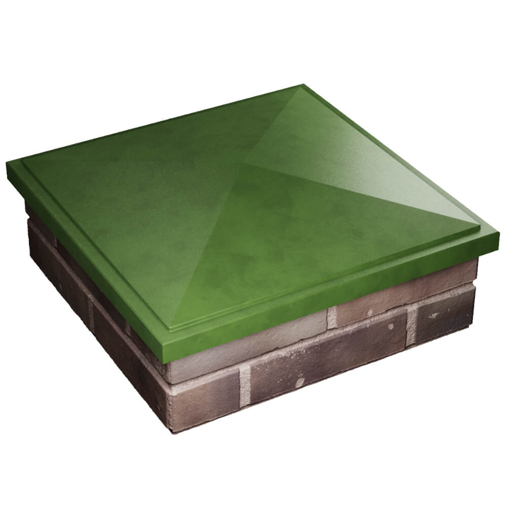 Колпак Zking БонаМоно Зеленый на столб 2х2 кирпича (515х515, 530х530мм) в Невинномысске фото