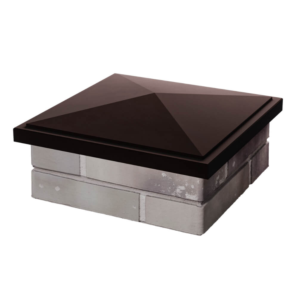 Колпак Zking БонаМоно Коричневый на столб 1.5х1.5 кирпича (385х385, 400х400мм) в Невинномысске фото