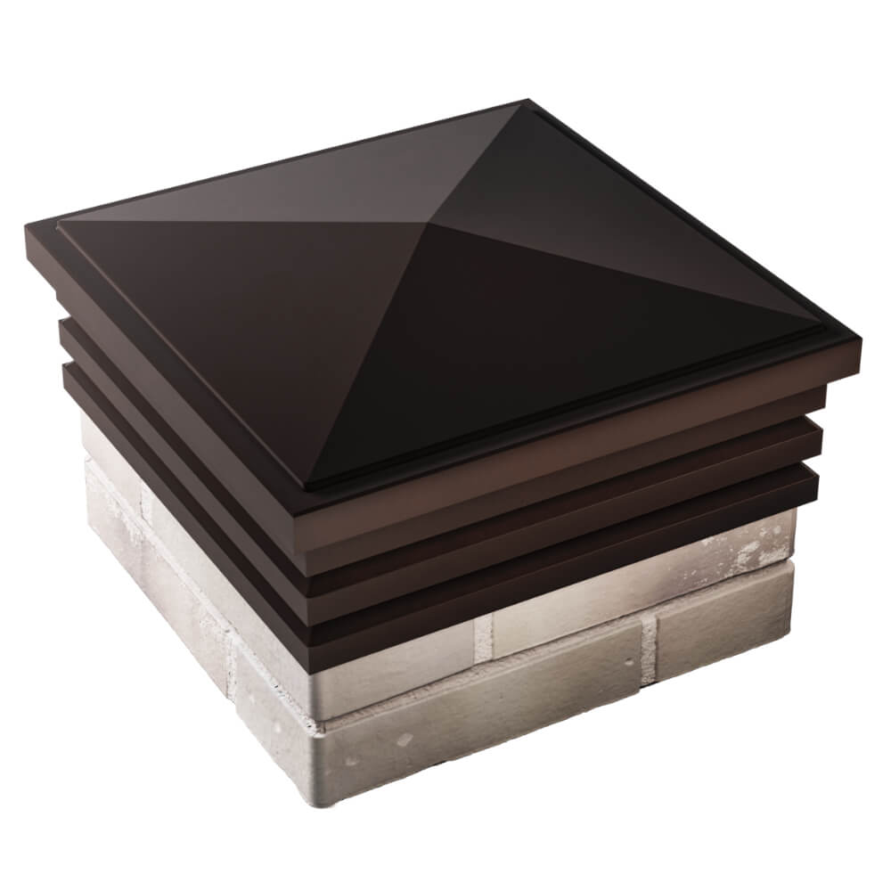 Колпак Zking Бона ХайТек Коричневый на столб 1.5х1.5 кирпича (385х385мм) в Невинномысске фото