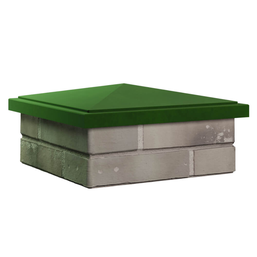 Колпак Zking БонаМоно Зеленый на столб 1.5х1.5 кирпича (385х385, 400х400мм) в Невинномысске фото