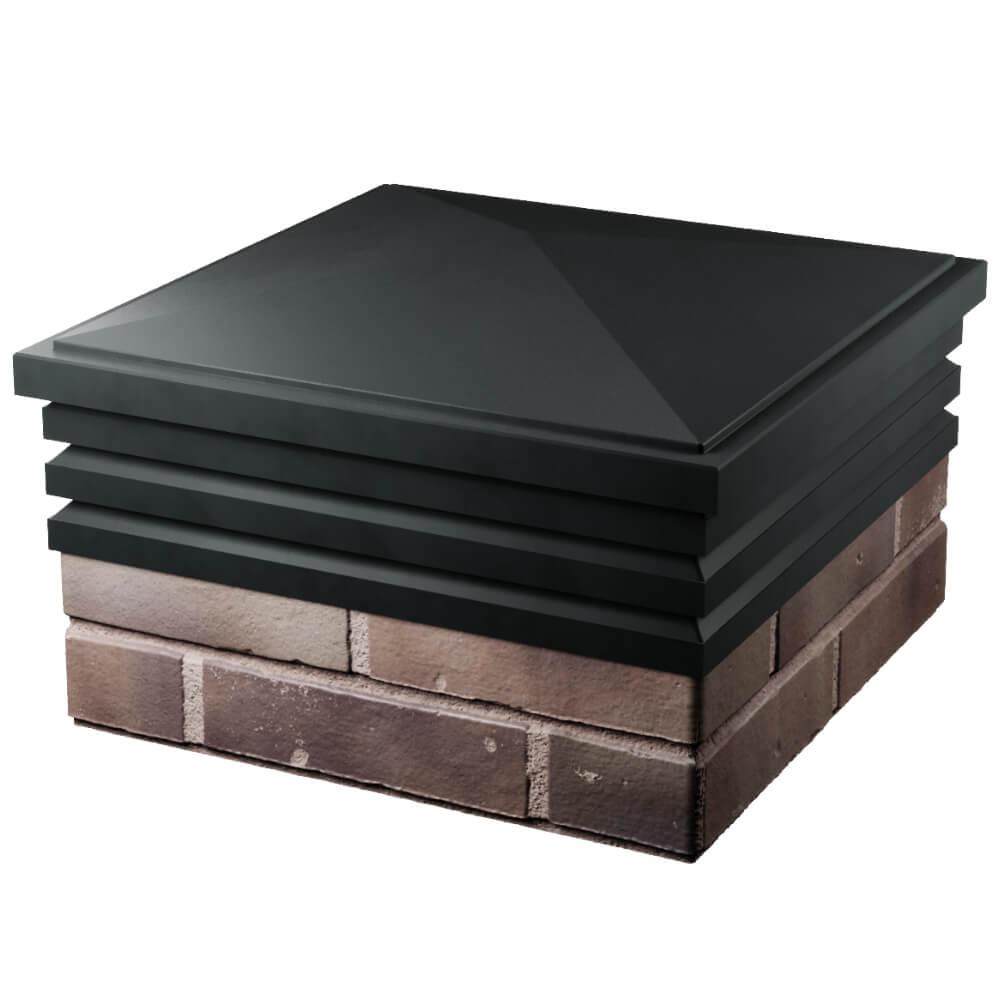 Колпак Zking Бона ХайТек Черный на столб 2х2 кирпича (513х513мм) в Невинномысске фото