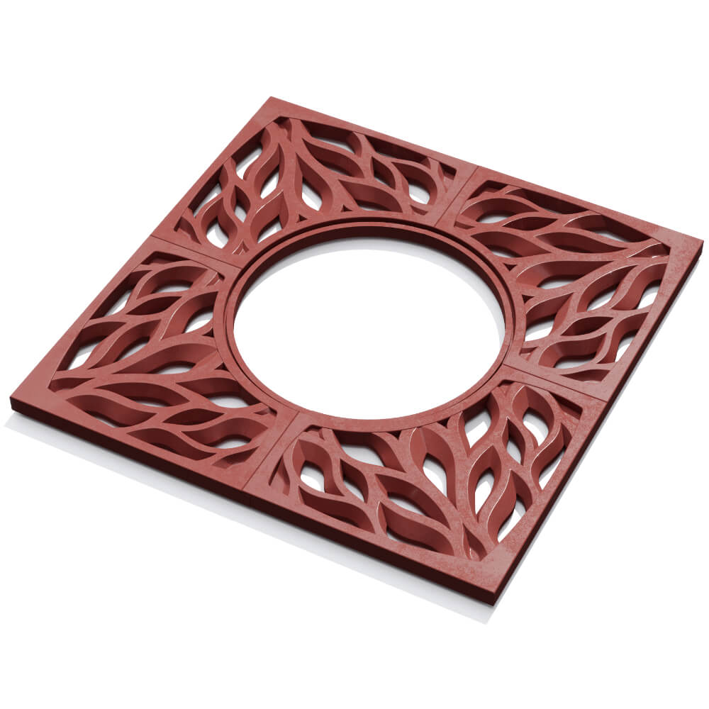 Приствольная решетка для дерева ZKING CRUST 1.2х1.2м Красная в Невинномысске фото