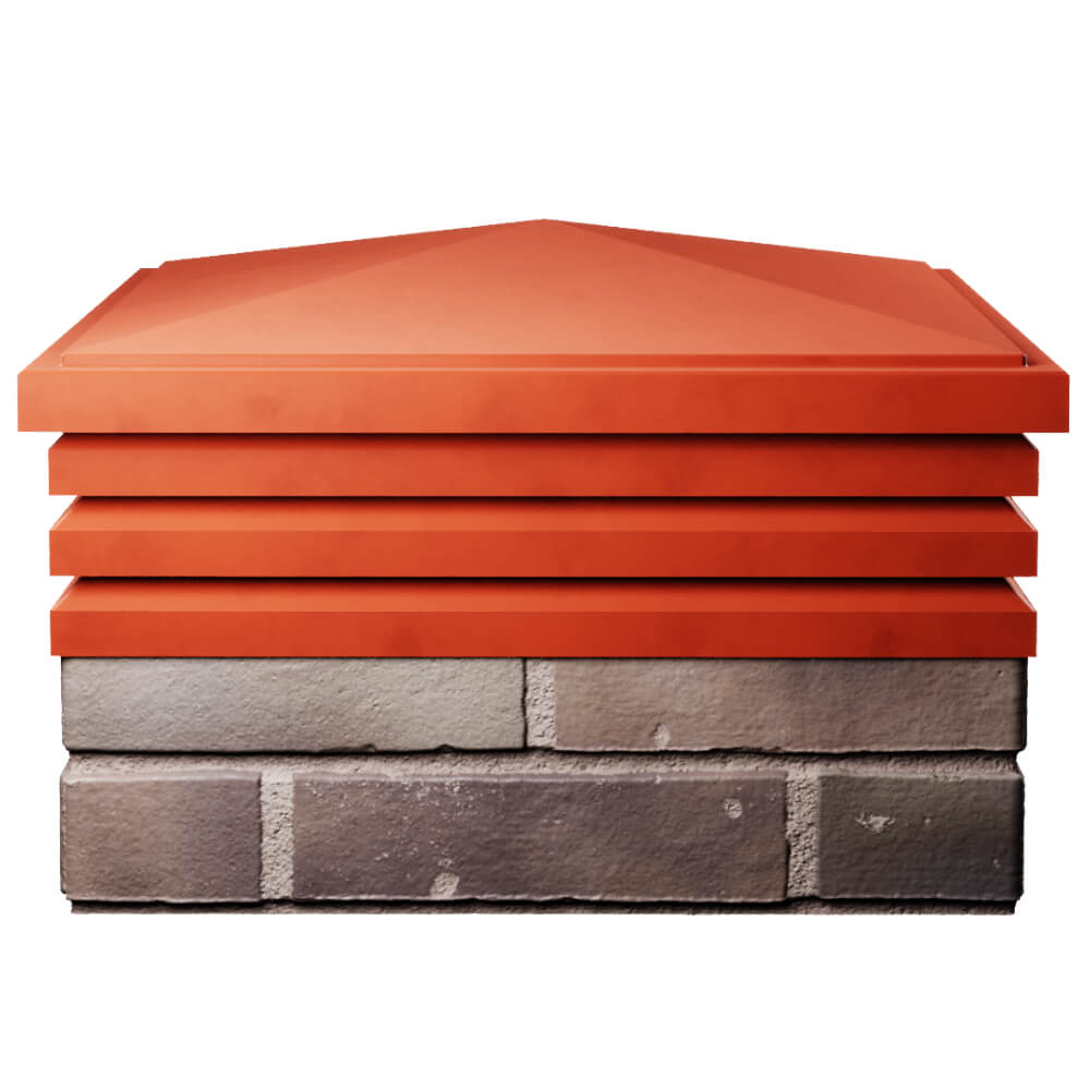 Колпак Zking Бона ХайТек Красный на столб 2х2 кирпича (513х513мм) Невинномысск фото