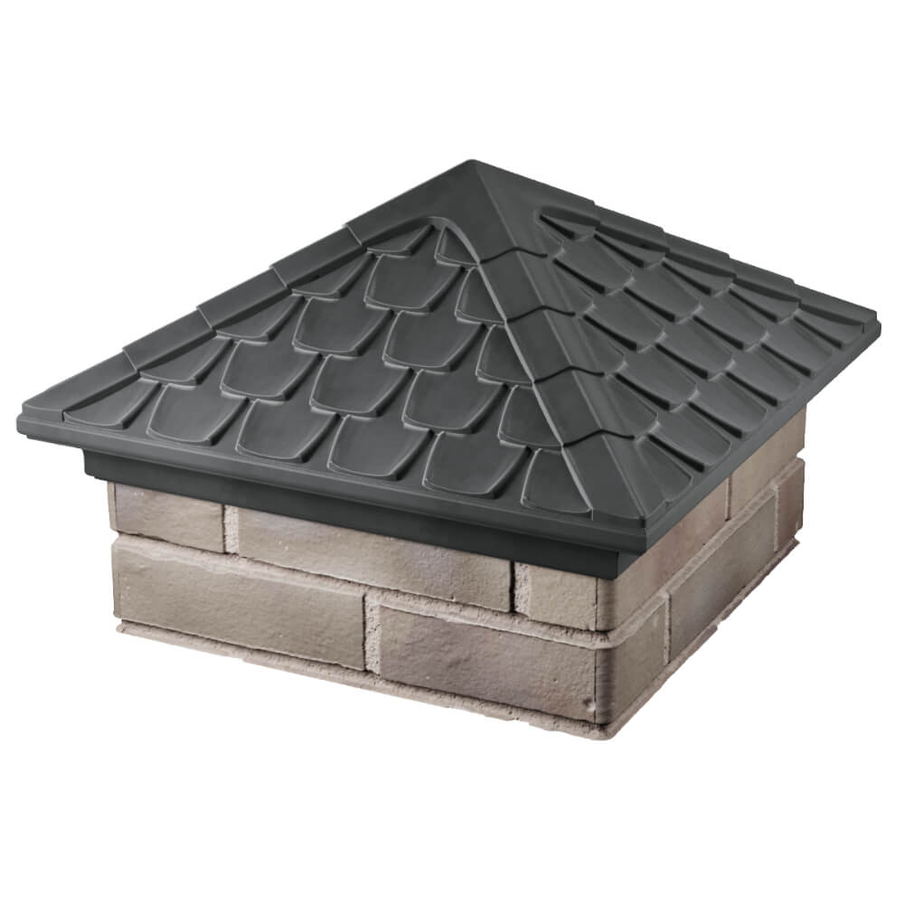 Колпак Zking Эльбрус Серый на столб 1.5х1.5 кирпича (385х385мм) в Невинномысске фото