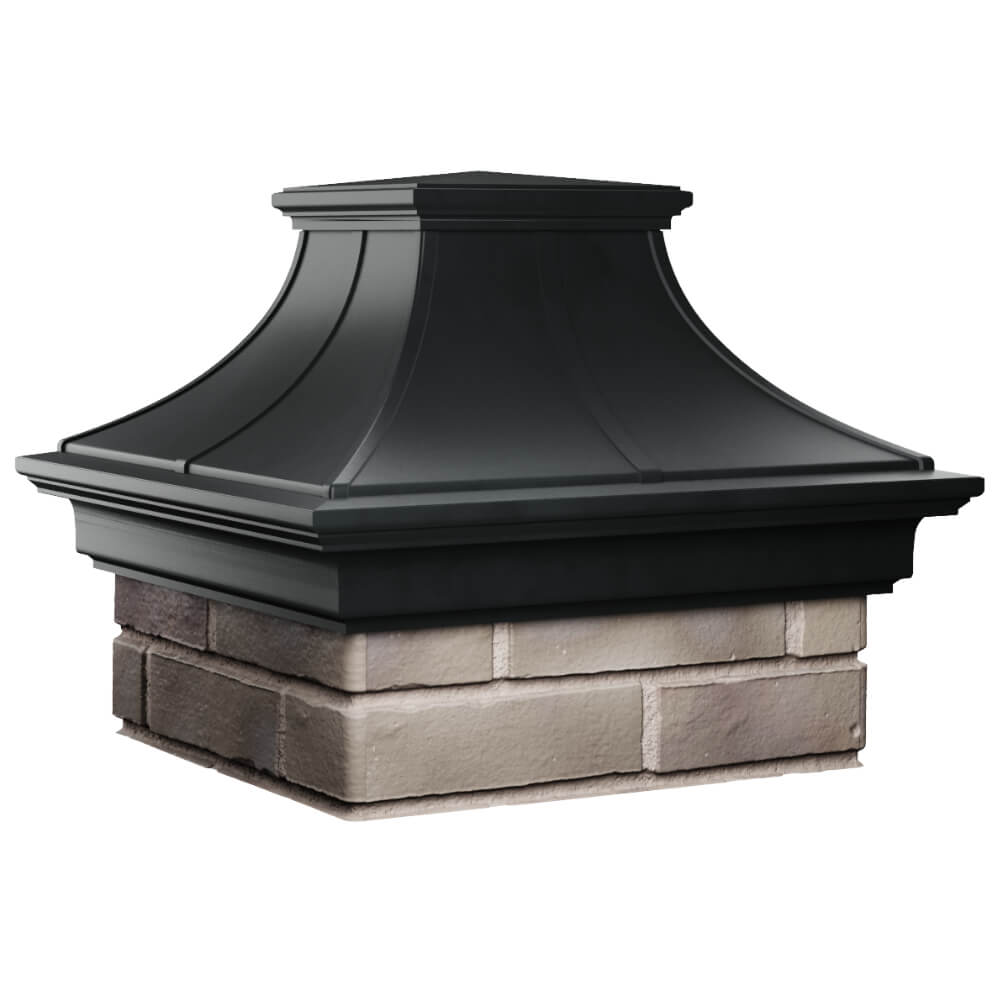 Колпак Zking Монблан Премиум Черный на столб 1.5х1.5 кирпича (385х385мм) в Невинномысске фото