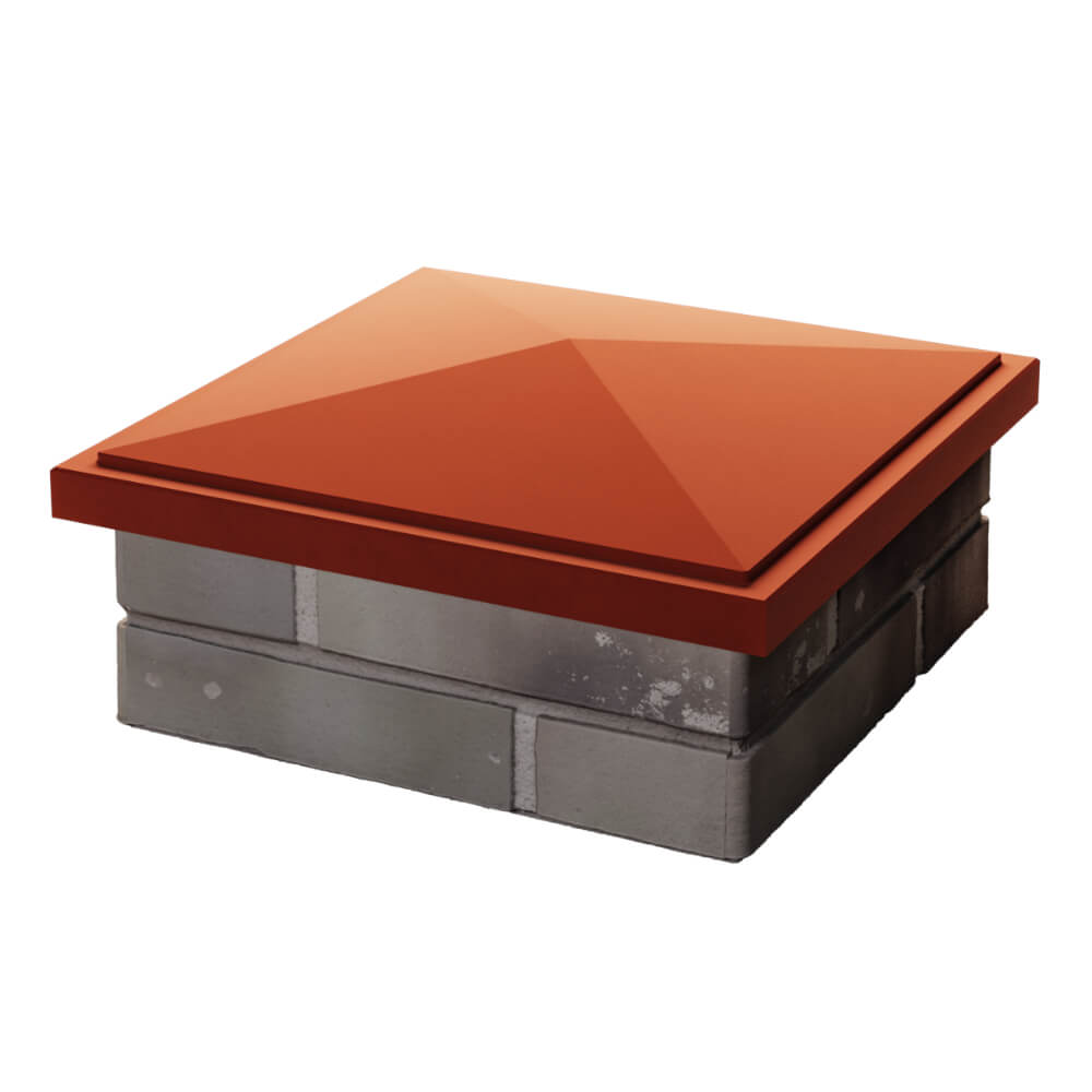 Колпак Zking БонаМоно Красный на столб 1.5х1.5 кирпича (385х385, 400х400мм) в Невинномысске фото