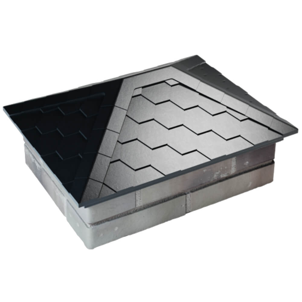 Колпак Zking Эверест Черный на столб 2х1.5 кирпича (520х390мм) Невинномысск фото