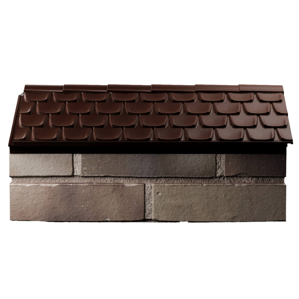 Парапет Zking Эльбрус Коричневый с посадкой на 1 кирпич (255мм) в Невинномысске фото