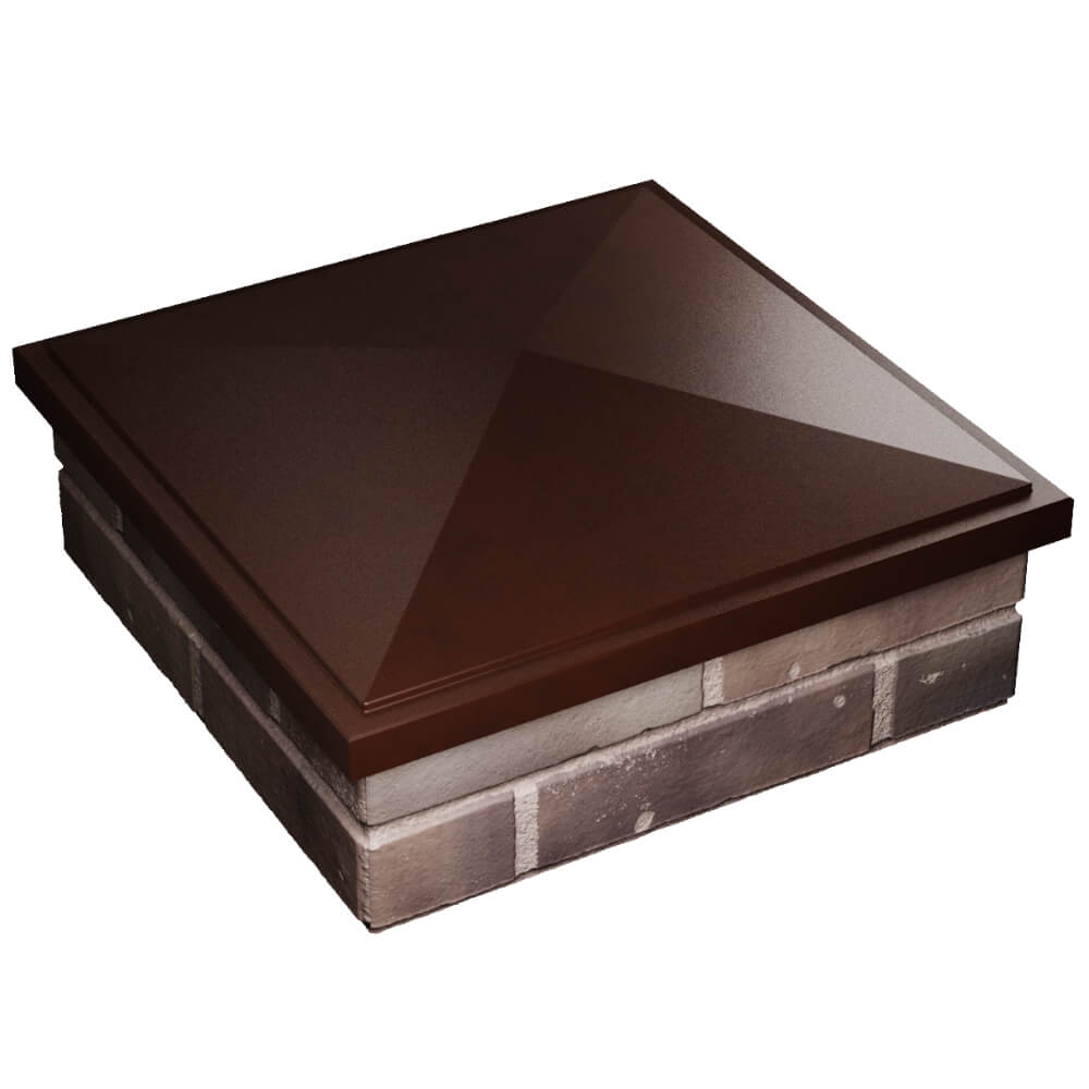 Колпак Zking БонаМоно Коричневый на столб 2х2 кирпича (515х515, 530х530мм) в Невинномысске фото