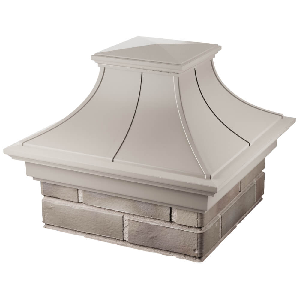 Колпак Zking Монблан Премиум Бежевый на столб 1.5х1.5 кирпича (385х385мм) в Невинномысске фото