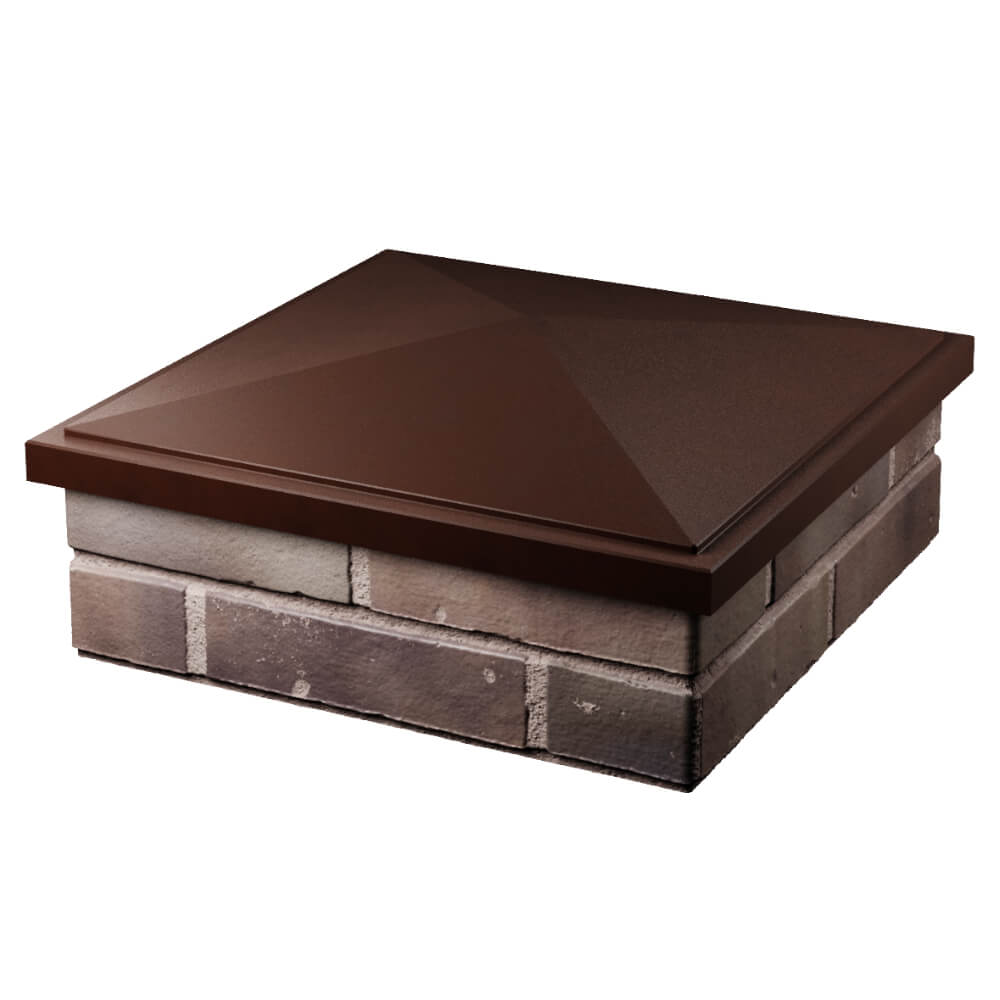 Колпак Zking БонаМоно Коричневый на столб 2х2 кирпича (515х515, 530х530мм) в Невинномысске фото