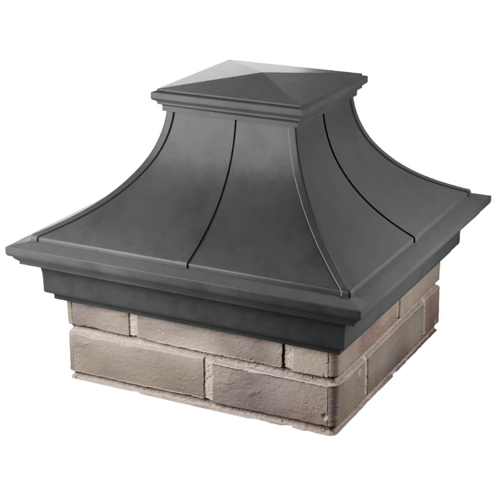 Колпак Zking Монблан Премиум Серый на столб 1.5х1.5 кирпича (385х385мм) в Невинномысске фото