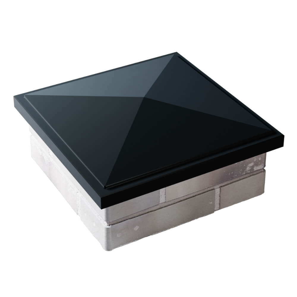 Колпак Zking БонаМоно Черный на столб 1.5х1.5 кирпича (385х385, 400х400мм) в Невинномысске фото