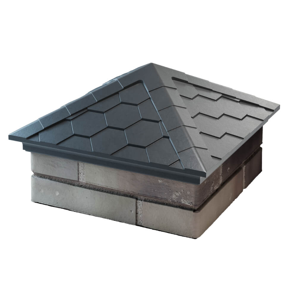 Колпак Zking Эверест Серый на столб 1.5х1.5 кирпича (390х390мм) в Невинномысске фото