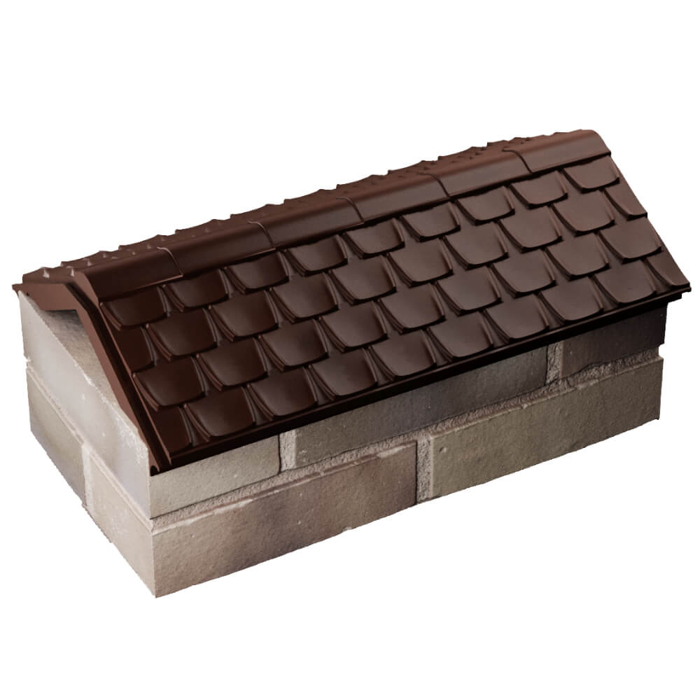 Парапет Zking Эльбрус Коричневый с посадкой на 1 кирпич (255мм) в Невинномысске фото