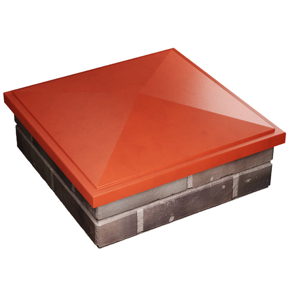 Колпак Zking БонаМоно Красный на столб 2х2 кирпича (515х515, 530х530мм) в Невинномысске фото