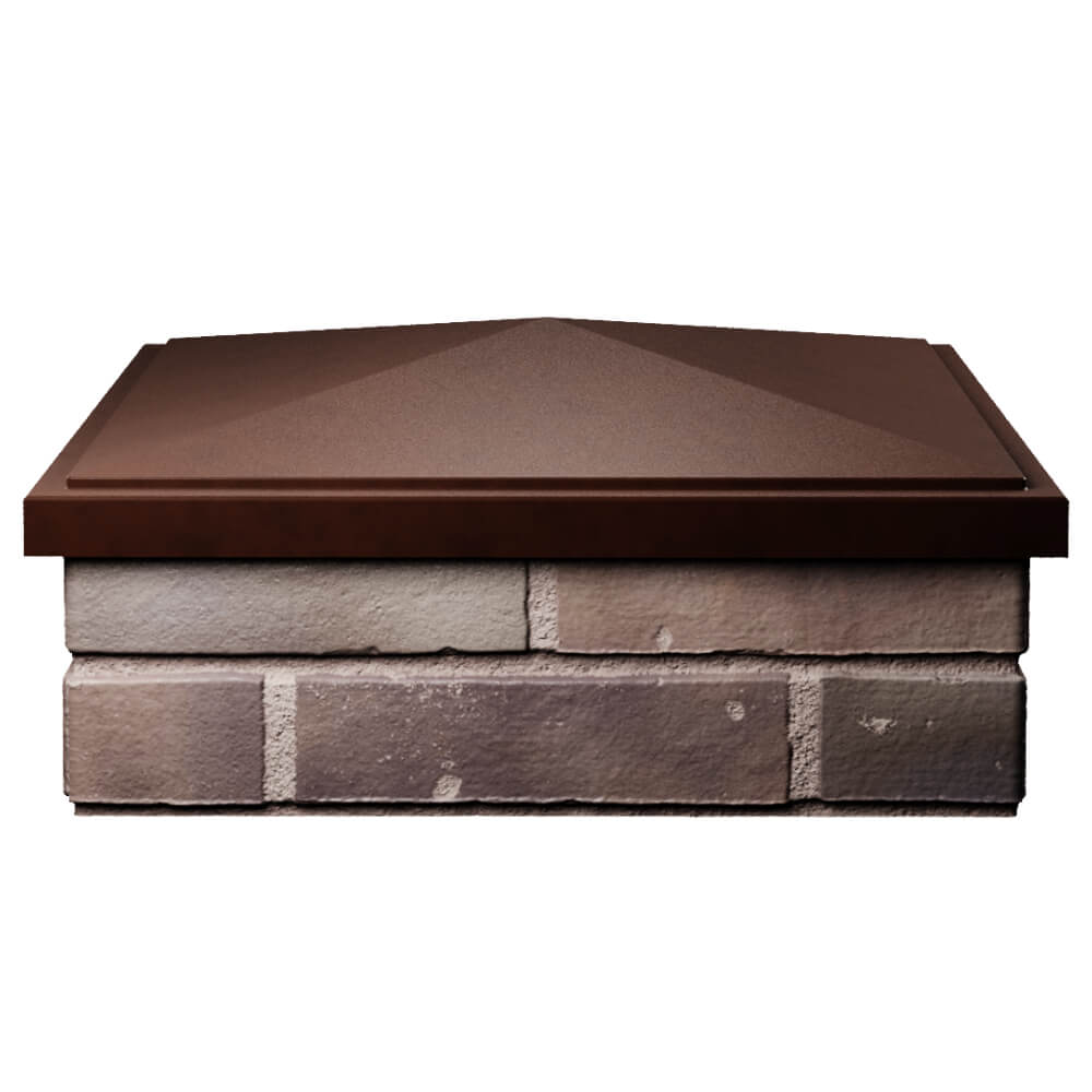 Колпак Zking БонаМоно Коричневый на столб 2х2 кирпича (515х515, 530х530мм) Невинномысск фото