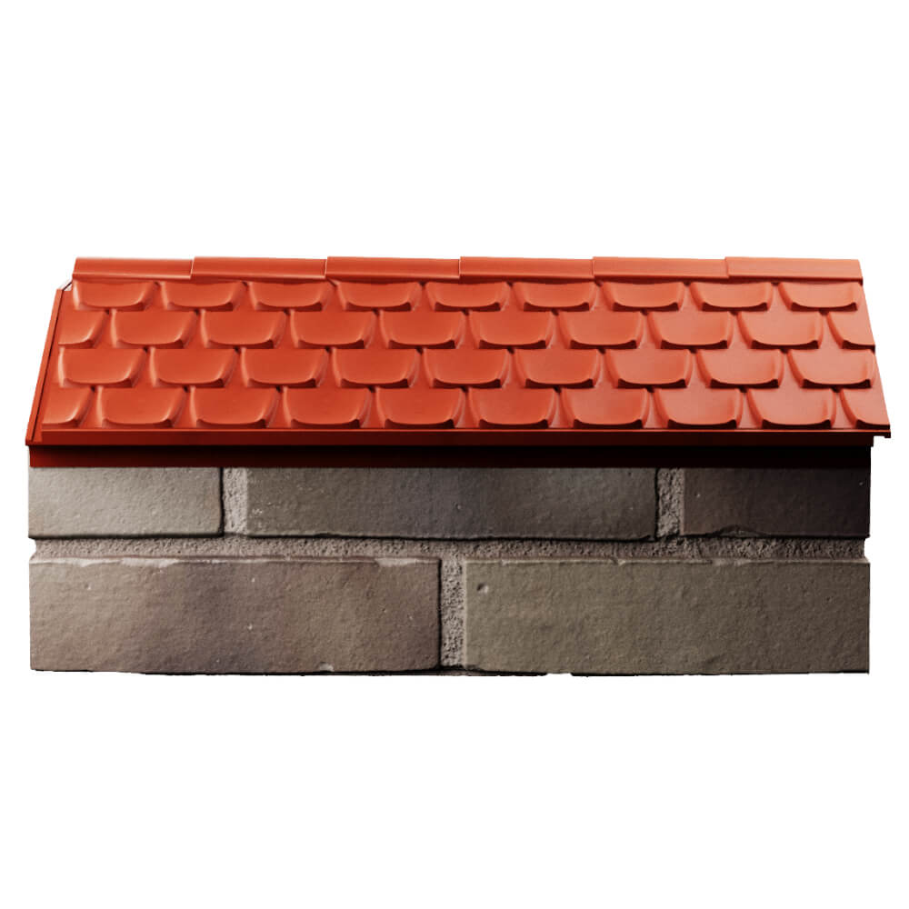 Парапет Zking Эльбрус Красный с посадкой на 1 кирпич (255мм) в Невинномысске фото
