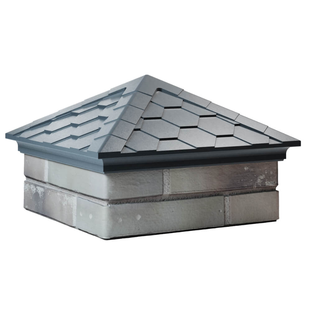 Колпак Zking Эверест Серый на столб 1.5х1.5 кирпича (390х390мм) в Невинномысске фото