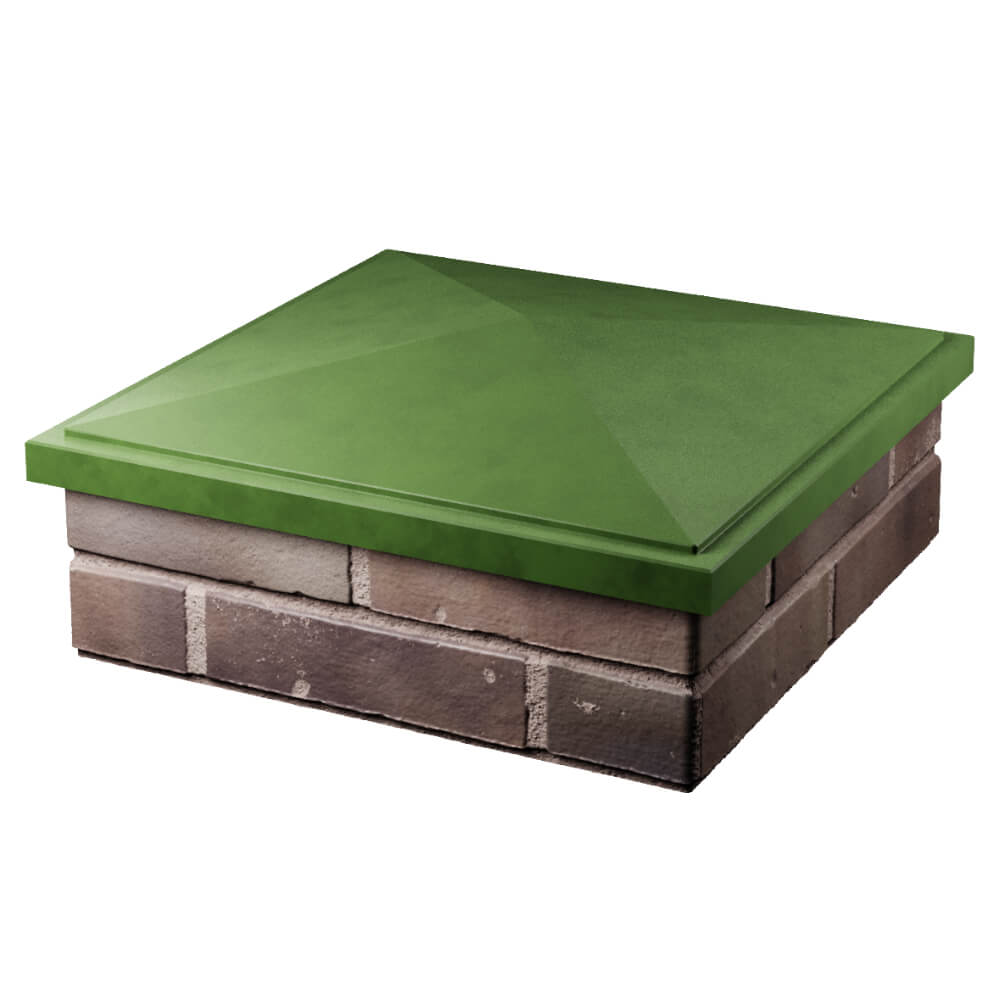 Колпак Zking БонаМоно Зеленый на столб 2х2 кирпича (515х515, 530х530мм) в Невинномысске фото