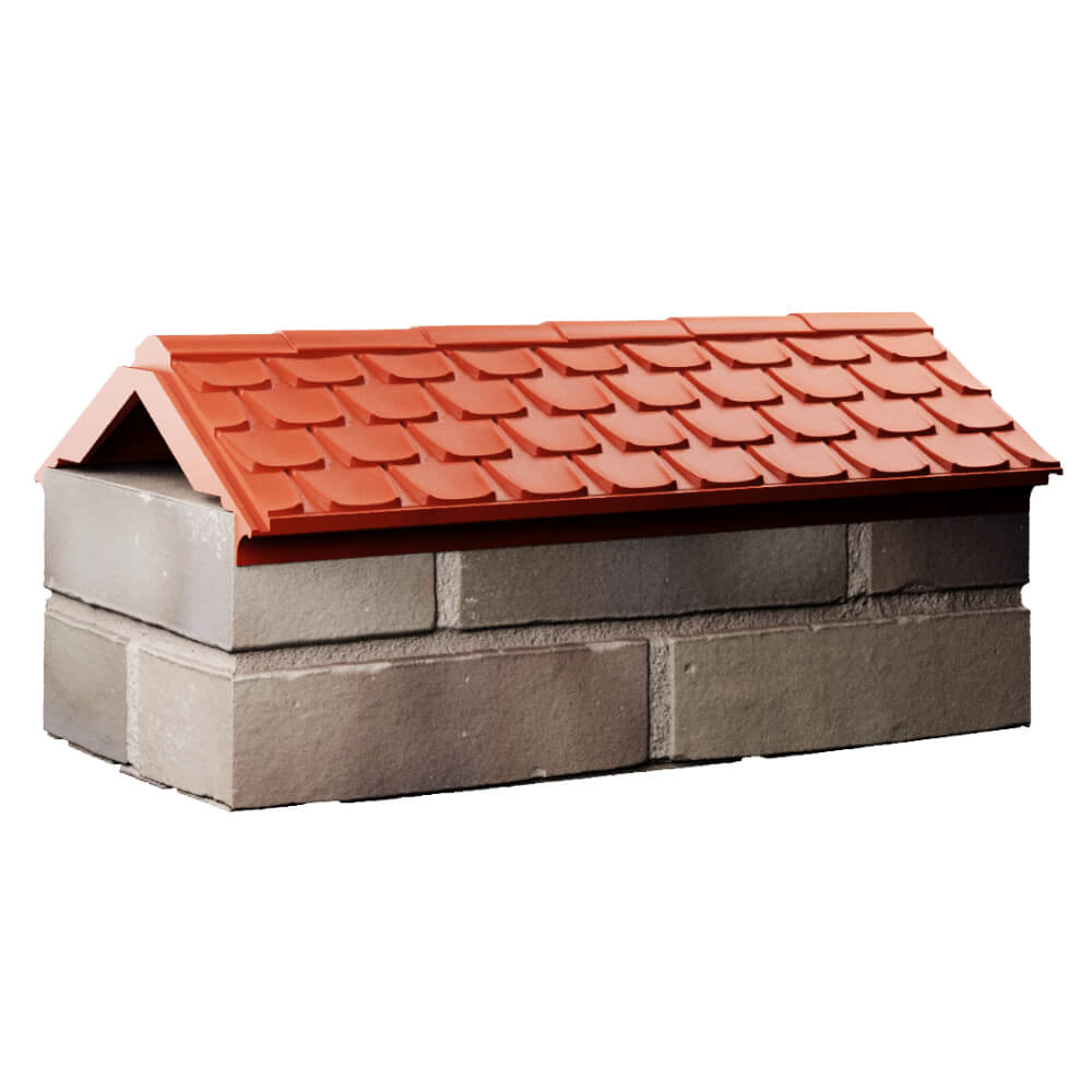 Парапет Zking Эльбрус Красный с посадкой на 1 кирпич (255мм) Невинномысск фото