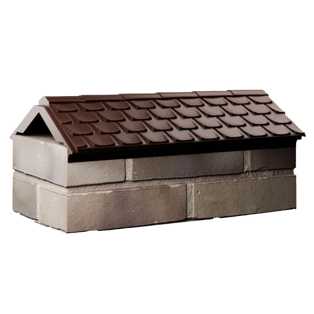 Парапет Zking Эльбрус Коричневый с посадкой на 1 кирпич (255мм) Невинномысск фото